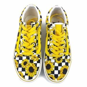 custom sunflower old skool vans